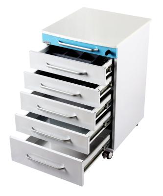 China DSD-6843 Sliding Steel Storage Cabinet Furniture 5 Drawer Portable Medical Dental Storage Large Cabinet for sale