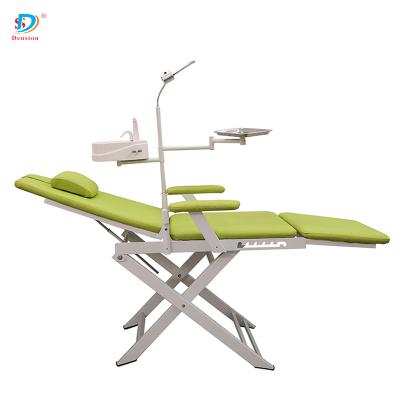 China Simple and Portable Metal Medical Manual Chair Hospital Stomatology Mechanical Dental Folding Chair for sale