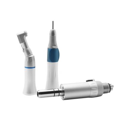 China Dental Equipment Durable Push Button Low Speed ​​Dental Handpiece With Contra Angle And Motor for sale