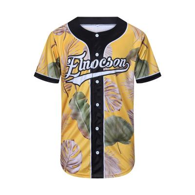 China Team Name Logo Number Print Sports Baseball Wear Men Women Breathable Sublimated Baseball Uniform Shirt for sale