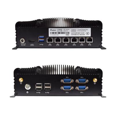 China Customization DDR4 64GB 4*PoE Port 6* Lan Port Embedded Barebone Industrial Computer PC Support 6* LAN Port (Include 4*POE Port) Fodenn MINI for sale