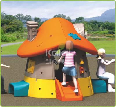 China 3-15 Years Kids Play Toys Mushroom Outdoor and Indoor Playground Amusement Park Happy Plastic Cubby House for sale