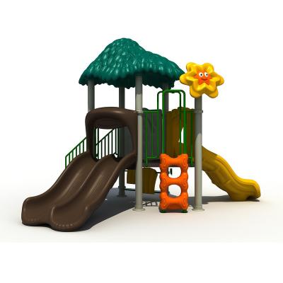 China 870*800*340 cm Outdoor Playground Equipment With Jungle Series Big Plastic Slide - CE TUV ISO Certificate for sale