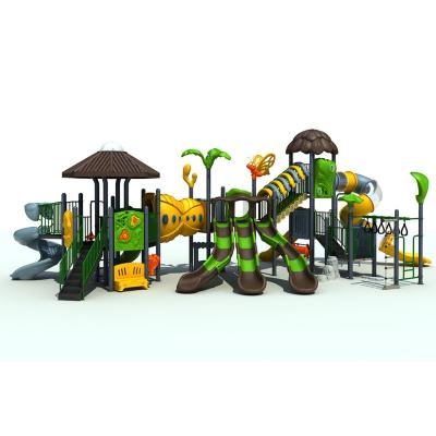 China Latest Kaiqi Custom Curved Steel And Plastic Galvanized Steel And Plastic Slide Playground Tube Slides for sale