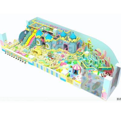 China KAIQI Castle Theme Park Soft Play Equipment Indoor Playground 30-80 Kids for sale