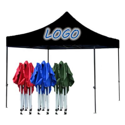 China Outdoor Nylon Canopy Tents 3x3 600d Black Polyester Roof Folding Canopy Tents for sale