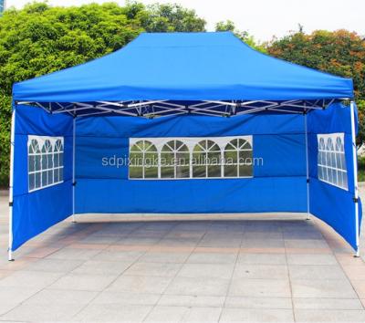 China Advertising Folding Outdoor Pop Up Tent  Canopy Show Garden Folding Tent Steel Frame With Side Wall for sale