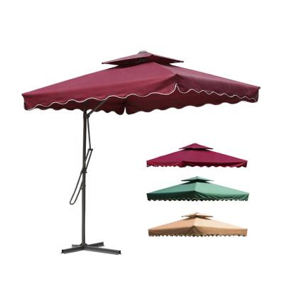 China Square Folding Garden Patio Umbrella Outdoor Banana  Garden  Umbrella With base for sale