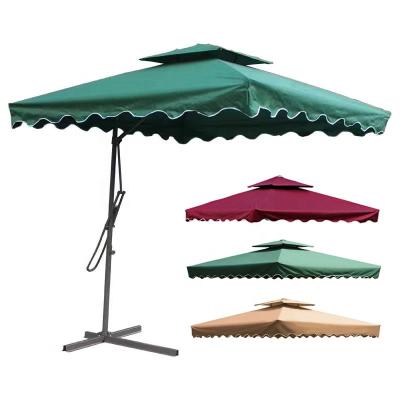 China 2.2M 2.5M Big Square Cantilever Outdoor Leisure Cafe Garden Patio Sunshade Umbrella for sale