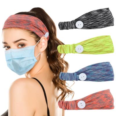 China Made of MoKo Premium Polyester and Spandex Moisture Wicking Headbands for Women 4 Packs, Headband with Wicking Headband, Headband Workout Buttons Spa Running Headband for sale