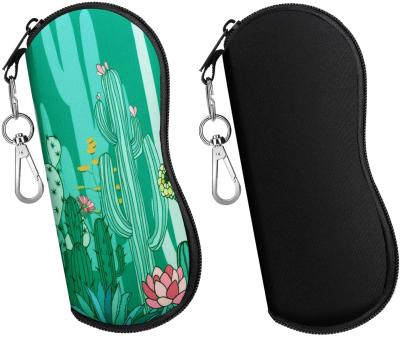 China Scratch Resistant MoKo Sunglasses Soft Case 2 Pack, Ultra Light Neoprene Zipper Eyeglass Case w/Belt Clip for sale