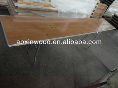 China PANEL Folding Plywood Table With Metal Sharpening For Party Rental for sale