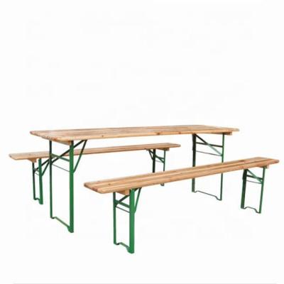 China Modern Outdoor Furniture Outdoor Table Specific Use And Wood Beer Table And Bench Set for sale