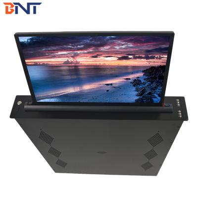 China Noiseless Monitor Conference Table LCD Lift Up LCD Motorized Monitor Lift With 15.6Inch HD Screen for sale