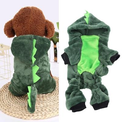 China Viable Winter Fleece Warm Pet Clothes For Dogs Chihuahua Apparel Halloween Dinosaur Dog Costume Hoodie Puppy Small Pet Cat Coat Jacket for sale