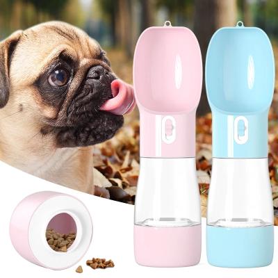 China Factory Manufacturer Stocked Wholesale Custom Logo Plastic Travel Drink Feeder Food Dog Portable Water Bottle for sale