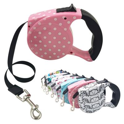 China High Quality Custom 7 Colors Personalized Shape Printed Thoughtful Puppy Automatic Pull Rope Nylon Walking Leads Retractable Dog Leash for sale