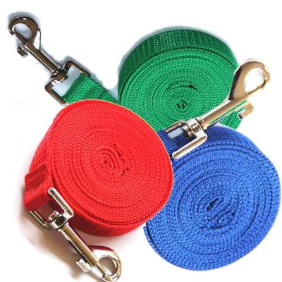 China Custom 1.5 1.8 3 6 10 15 20 30 50M Solid Dog Leash for Large Dogs Pet Puppy Lead Rope Nylon Lead Dog Training Walking Leashes Long for sale