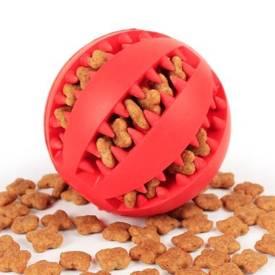 China Viable Funny Dog Chew Toys Non-Toxic Bite Ball Resistant Toy For Dogs Puppy Food Treat Feeder Tooth Ball Cleaning Chihuahua for sale