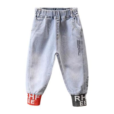 China Spring Autumn Denim Pants For Kid Boys Kids Letter Breathable Bottoms Casual Clothing Baby Boy Jeans Trousers for sale