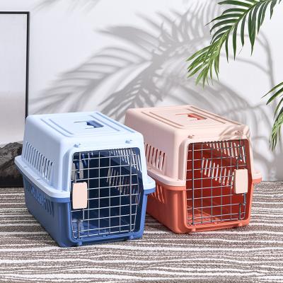 China SINHEO Airline Pet Box Durable Wholesale Viable Carry Cage Portable Plastic Travel Outdoor Pet Cage for sale