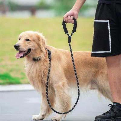 China SINHEO Heavy Duty Stocked Rope Dog Leash Soft Padded Thick Handle Dog Rope Leash for sale