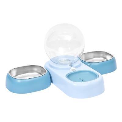 China Viable Yellow Automatic Pet Feeding Water Automatic Pet Bowl Slow Feeder for sale