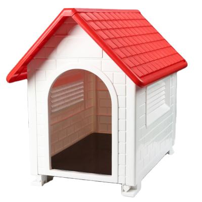 China Windproof Whole Piece Plastic Solid Durable Kennel Ready Made Ready Made Precast House For Outdoor And Indoor Dogs And Cats for sale