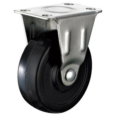 China Small fixed black  rubber caster for light duty shelf,  2