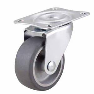 China Small Swivel Grey Themoplastic rubber caster,  2