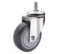 China Stainless Steel PU Caster Threaded for sale