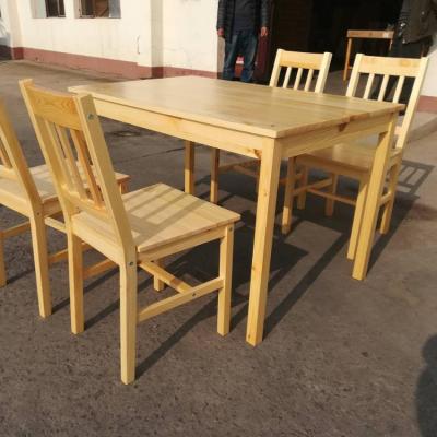 China Modern solid wood dining Table and chairs modern wooden furniture dining set for sale