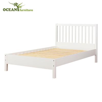 China Latest Classic Design Double Bed Solid Wood Wooden Frame for sale