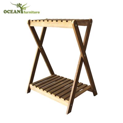 China Factory price wooden wooden stand for garden flower pot shelf for sale