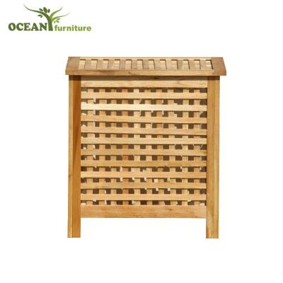 China High Quality Customized Home Storage Basket Storage Box Customized Solid Wood Laundry Basket for sale