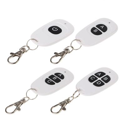 China 1 Button Durable White Remote Control Radio For Garage Door Alarm 433MHz Single Channel for sale