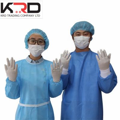 China Disposable surgical supplies include ETO sterile latex glove and surgical gown for sale