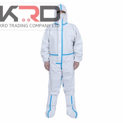 China Protective Suit Personal Hospital Safety Medical Isolation Anti Virus Chemical Disposable Coverall Medical Protective Cl for sale