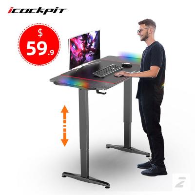 China Height Adjustable Automatic Adjustable Tables Sit And Stand Table Height Electric Icockpit (Height) Desk for sale