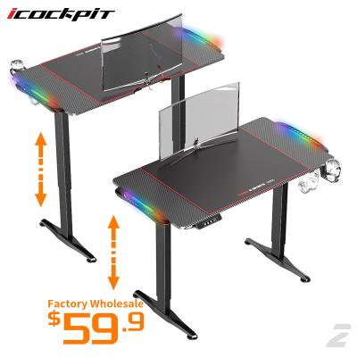 China Computer Adjustable Simple Quiet Desk Game Engine Icockpit Standing Desk (Height) Adjustable Standing Desk Furniture for sale