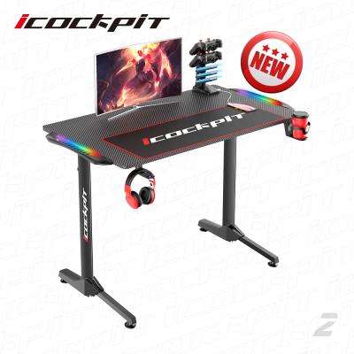 China Hot-selling multi-function PC gaming desk Home Office Office Metal Computer Gaming Table Station (Other) Icockpit Adjustable Small for sale