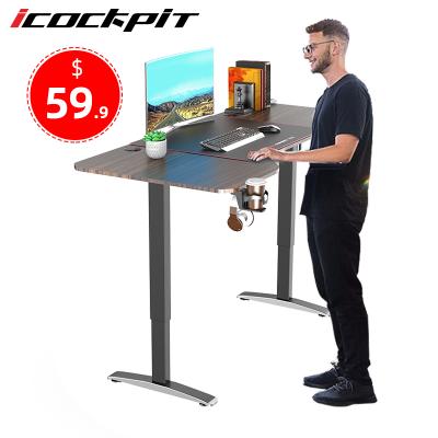 China 2021 Hot Selling Adjustable Table(Height) PC Computer Table Computer Desk Game Modern L-Shaped Height Adjustable Desk for sale