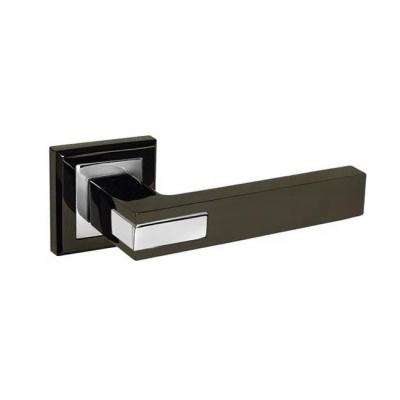 China Square Zinc Alloy Modern Rosette Door Lock Handles from Zamak for sale