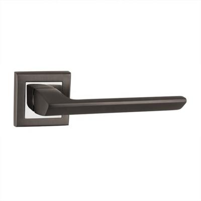 China Modern Economy Aluminum Alloy Interior Door Handle Black Lever for sale