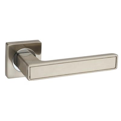 China Modern Design Modern Aluminum Door Handle Lever With Square Rosette for sale