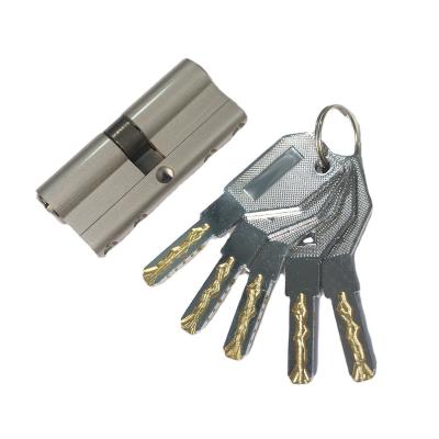 China Tumbler Lock Brass Cylinder Euro Mechanism Flat Super Safe Profile With Flat Tumbler Mechanism Anti-drill for sale