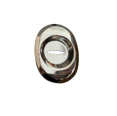 China Metal Door Simple Design Iron Key Hole Escutcheon Steel Mortise Defender for sale