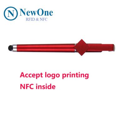 China Custom Access Control OEM NFC Pen Promotion Gift NFC Bottle Opener Pen With NFC Chips for sale