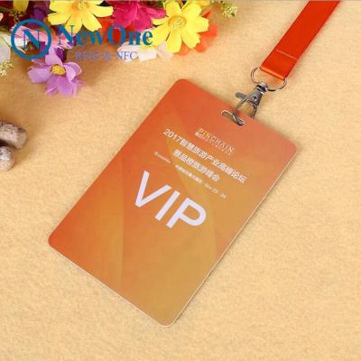 China Identification Newone Promotion HF Chip Identity Card RFID Visitor Pass Tag For World Expo for sale