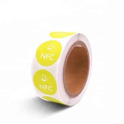 China MINI TAG 13.56Mhz NFC Tag Coated RFID Chip Access Control Printable nfc label sticker HF Metal NFC Tag Paper with Anti for sale